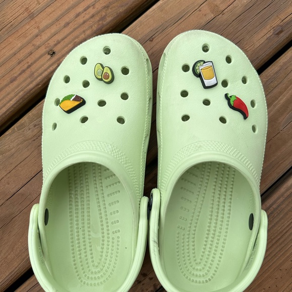 Light green Crocs w/ avocado and margarita jibbitz! - Picture 4 of 8
